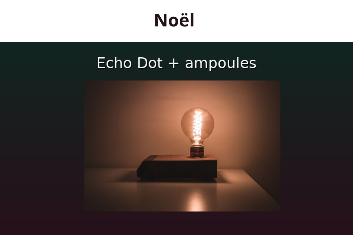 Echo Dot + ampoules connectées